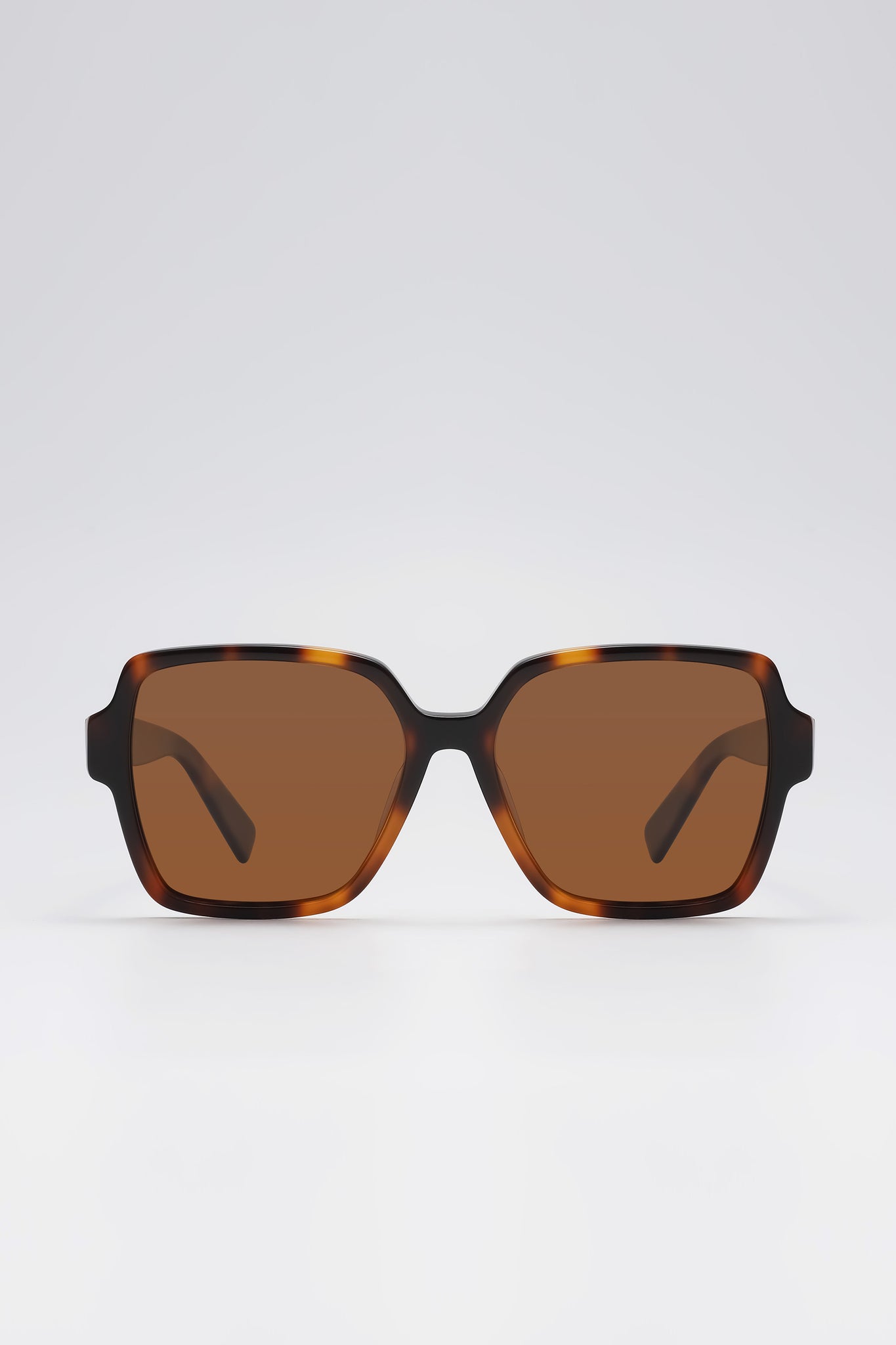 Fangyan | Rectangular Oversized  Brown Sunglasses