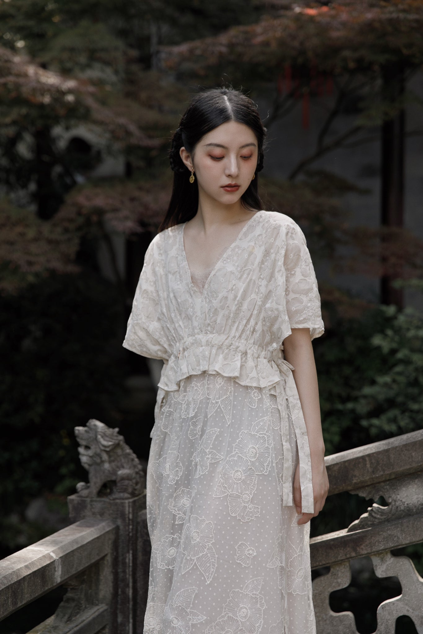 Molifusu | Yulania Ruffle Embroidered Dress