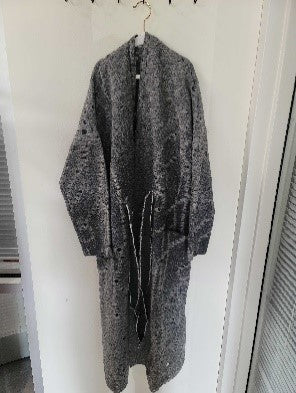 Danli Feler | Grey Oversized Tied Coat