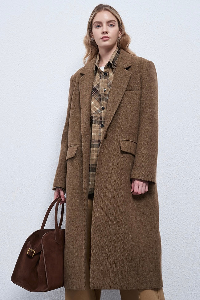 Fangyan | Brown Arden Heritage Wool Coat