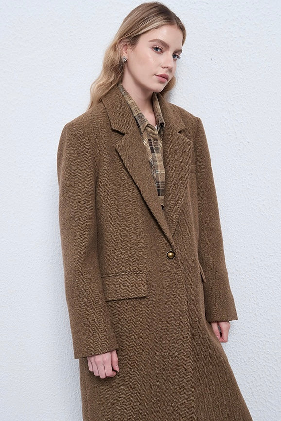 Fangyan | Brown Arden Heritage Wool Coat