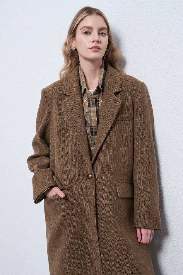 Fangyan | Brown Arden Heritage Wool Coat