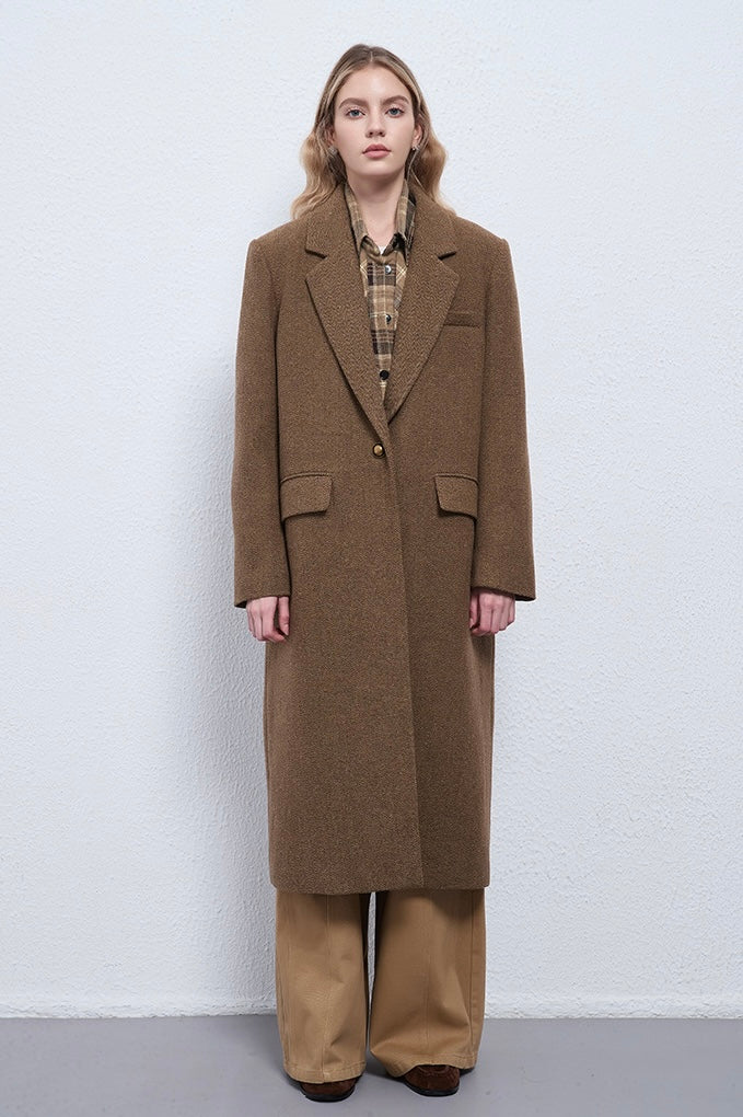 Fangyan | Brown Arden Heritage Wool Coat