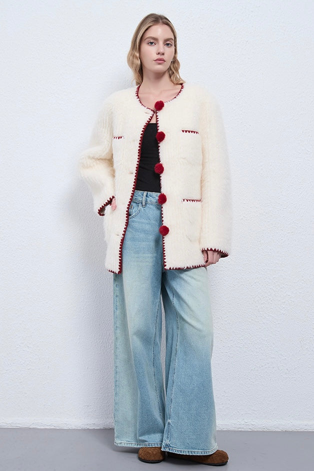 Fangyan | Celeste Pom Coat