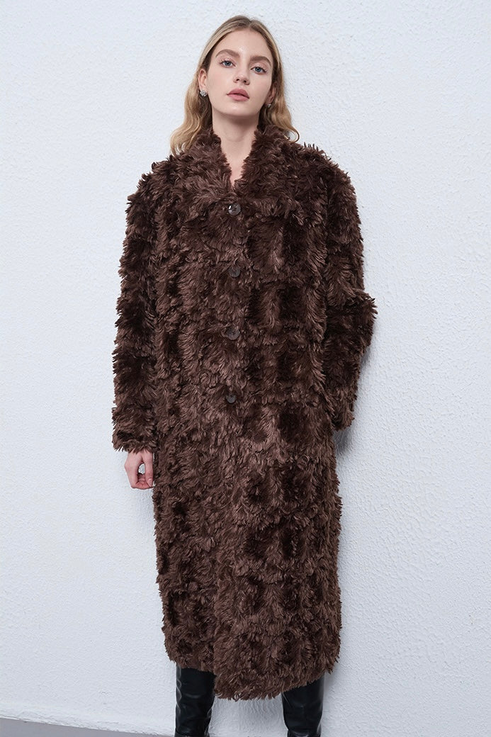 Fangyan | Serene Long Teddy Coat