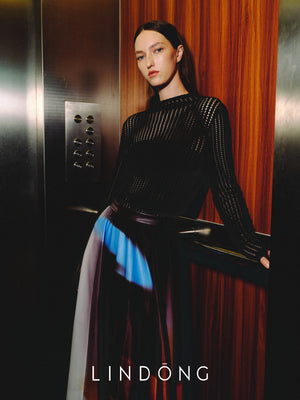 LINDONG | Isolde Pleated Midi Skirt