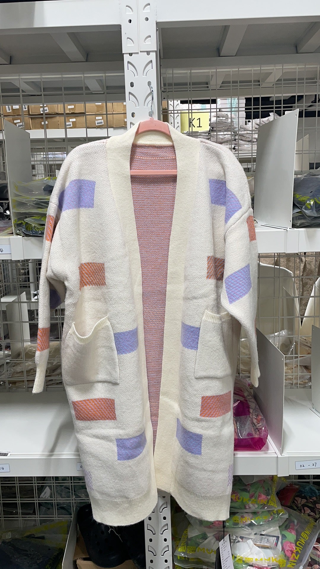Fangyan | White Open Front Cashmere Cardigan