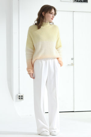 Fangyan | Aurelia Yellow High-Necked Mohair Sweater