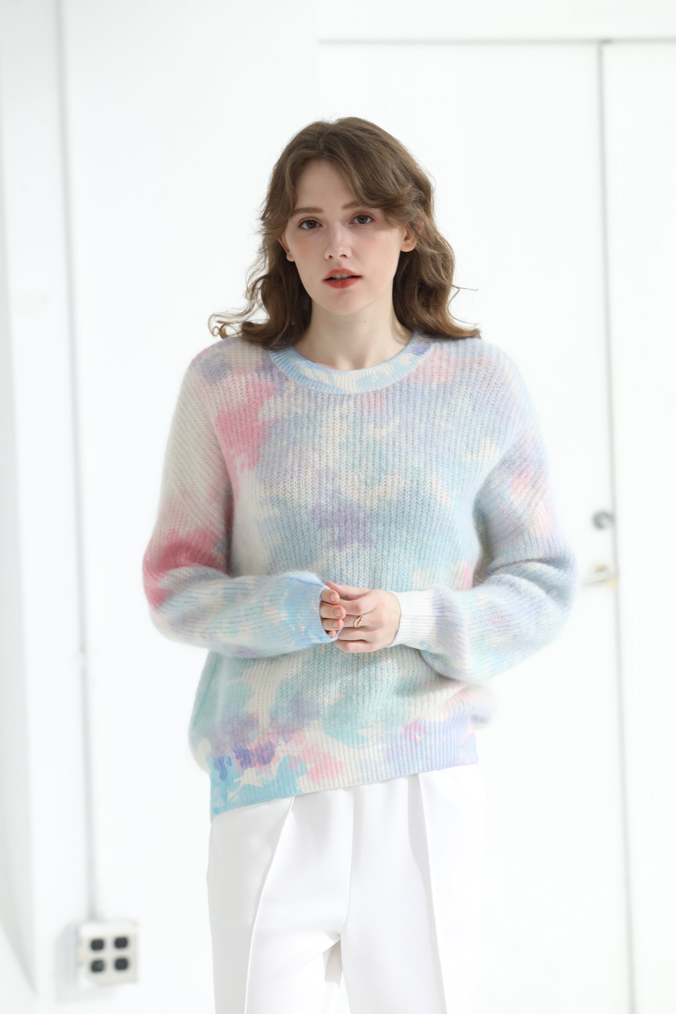 Mohair Sweater Pastel Rainbow Knit Jumper Knit Pattern – MYPZ