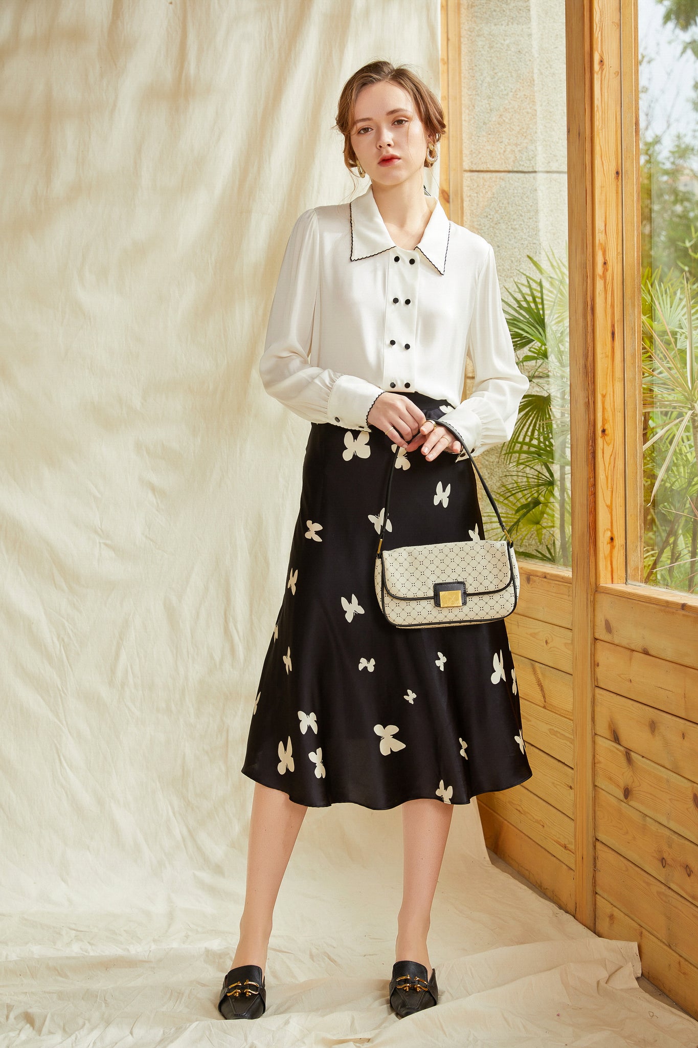 Fangyan | Butterfly Silk Skirt
