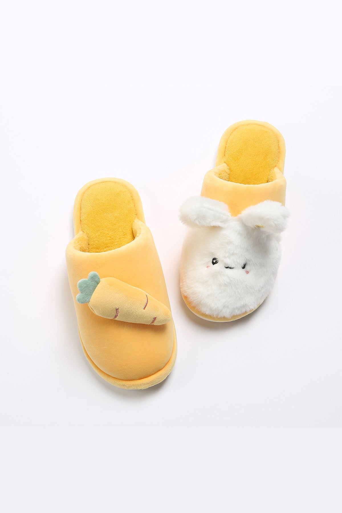 Lykke Home | Yellow Rabbit & Carrot Slippers