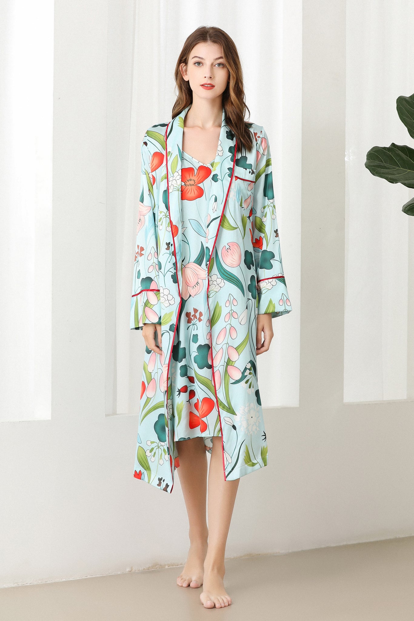 Lykke Home | 19 Momme Mulberry Silk Floral Dress