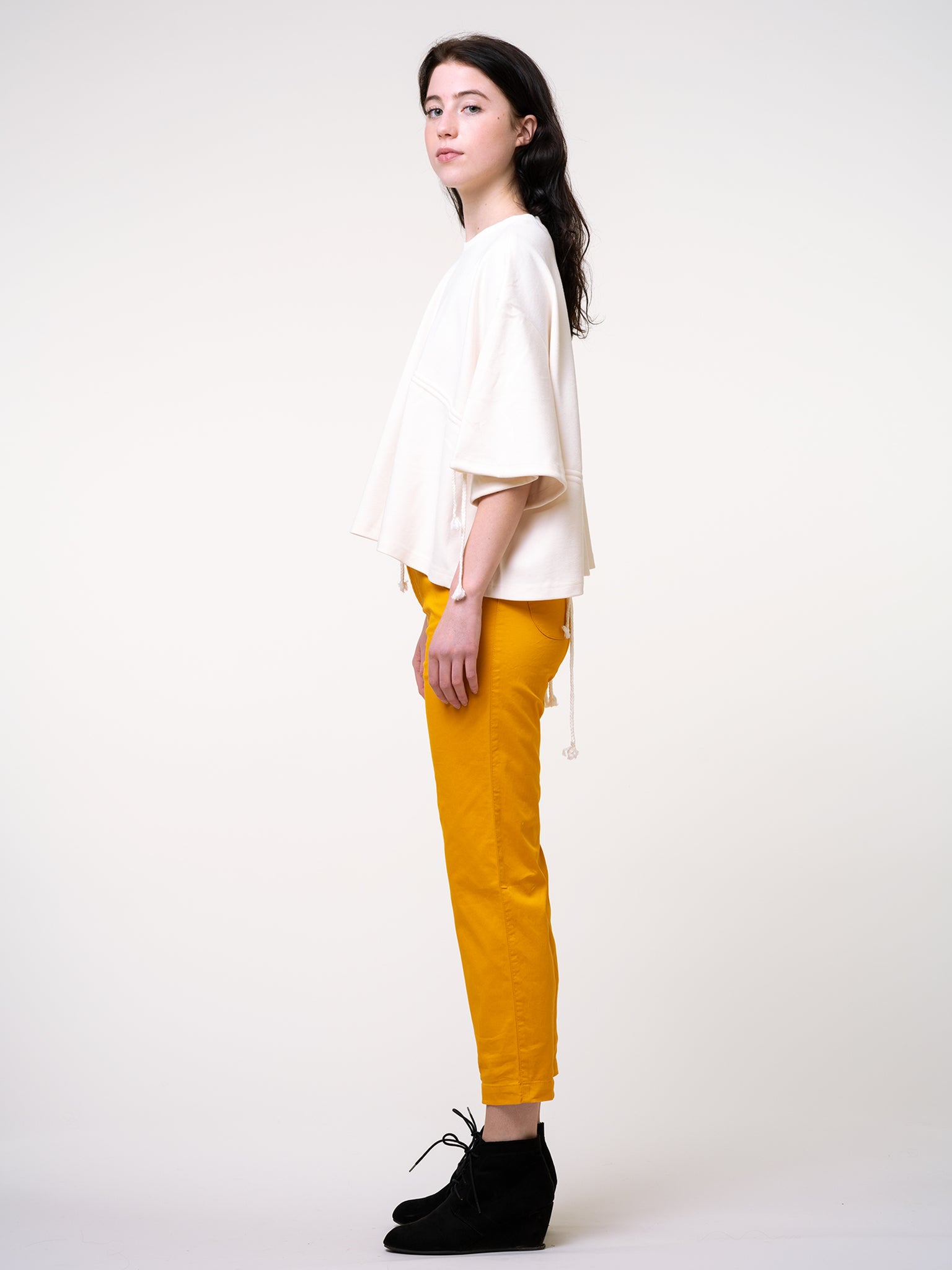 Rimless | Orange-yellow Straight Cropped Pants