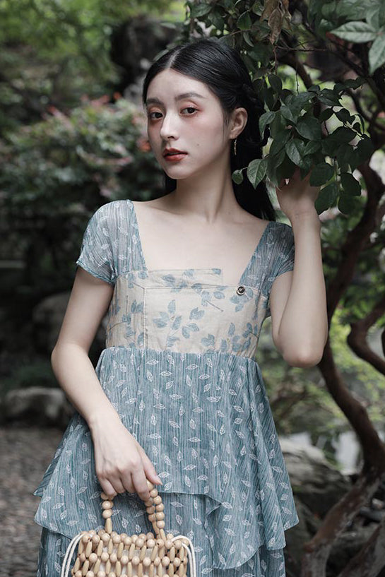 Molifusu  | Cerulean Mangnolia Dress