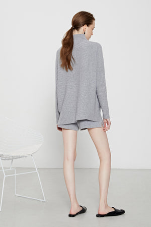 Fangyan | Grey Abia Cashmere Blend Shorts