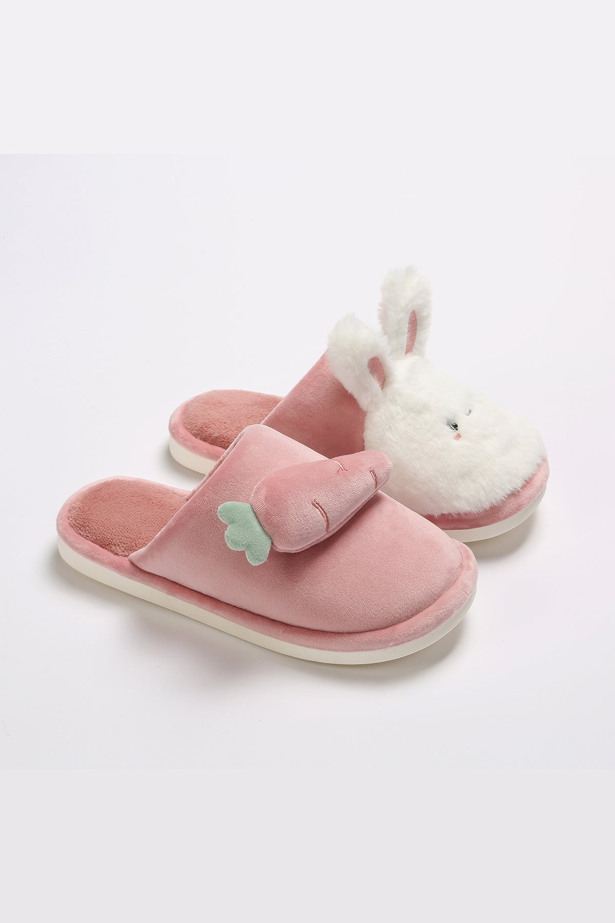 Lykke Home | Pink Rabbit & Carrot Slippers