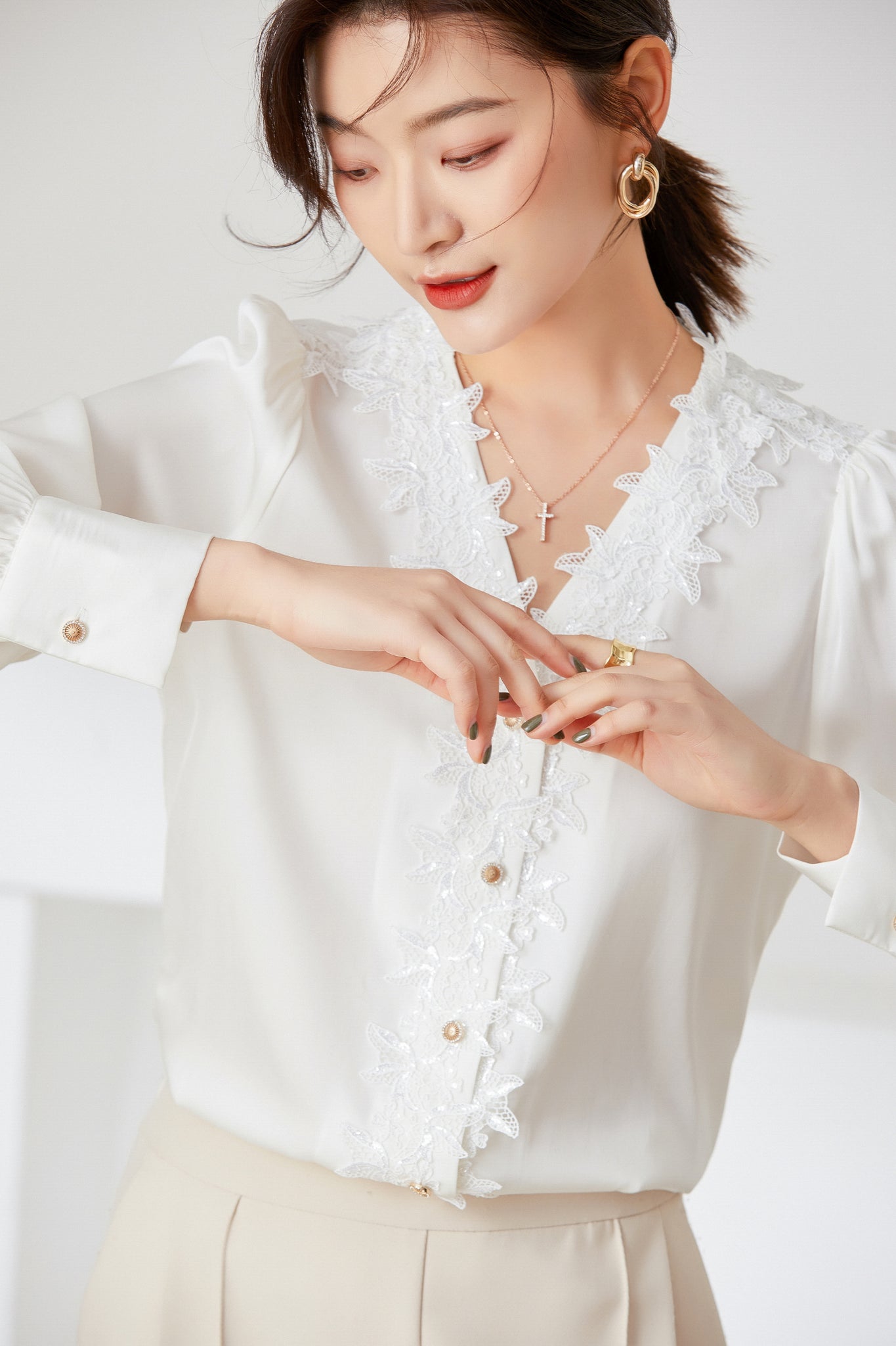 Fangyan | Hibiscus Silk Shirt