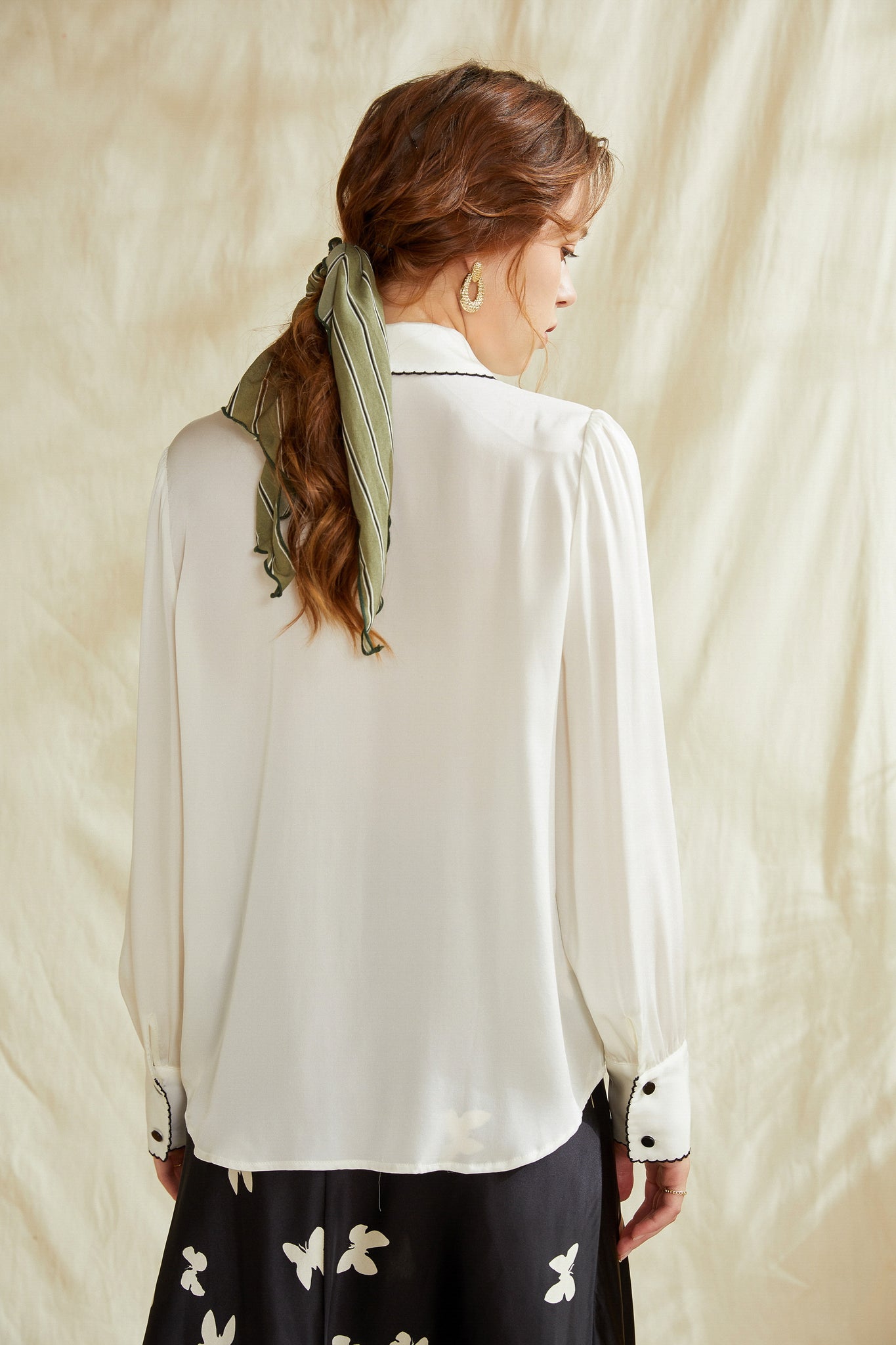 Fangyan | Iris Silk Shirt