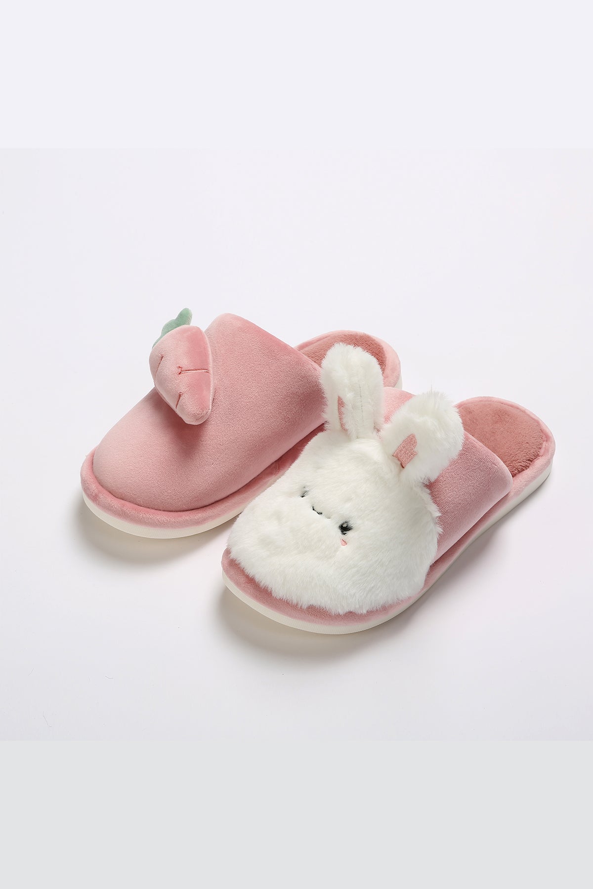 Lykke Home | Pink Rabbit & Carrot Slippers