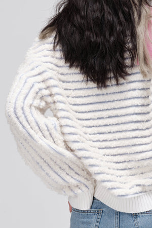 ZI II CI IEN | Pinstriped Knitted Wool Sweater