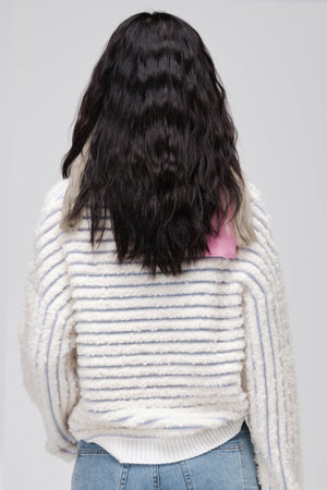 ZI II CI IEN | Pinstriped Knitted Wool Sweater