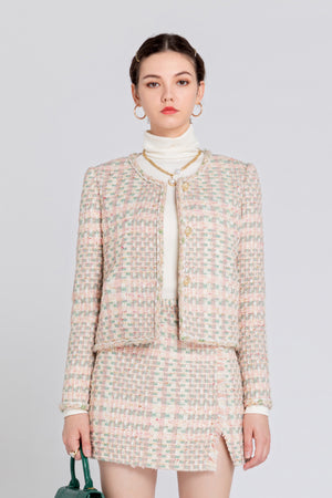 Fangyan | Blisse Cropped Texture Woven Jacket