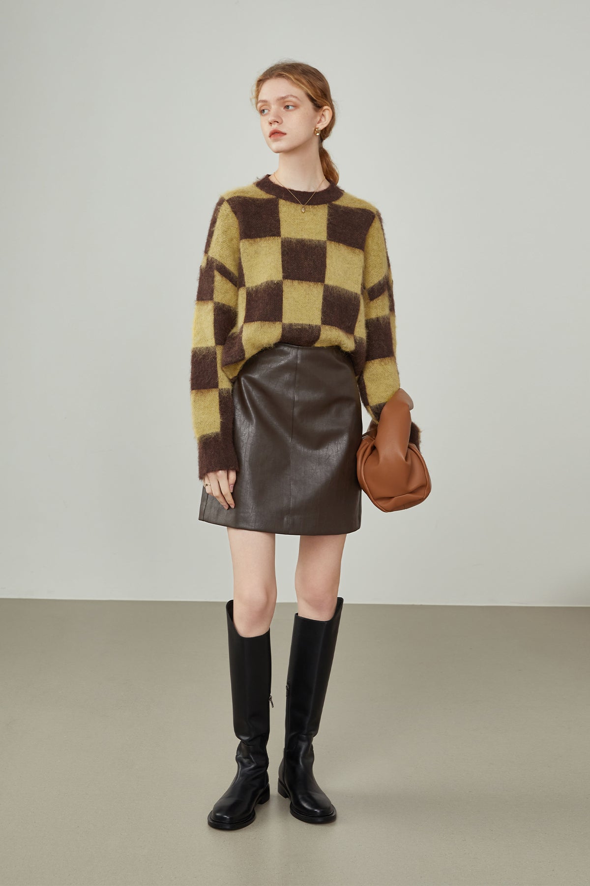 Fansilanen | Garcelle Loose Checkered Sweater