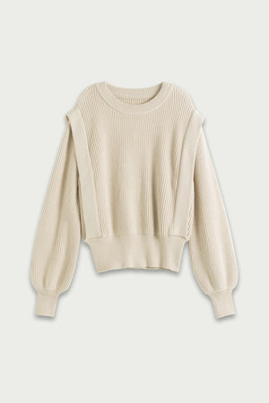 Fansilanen | Huguette Beige Slouchy Sweater