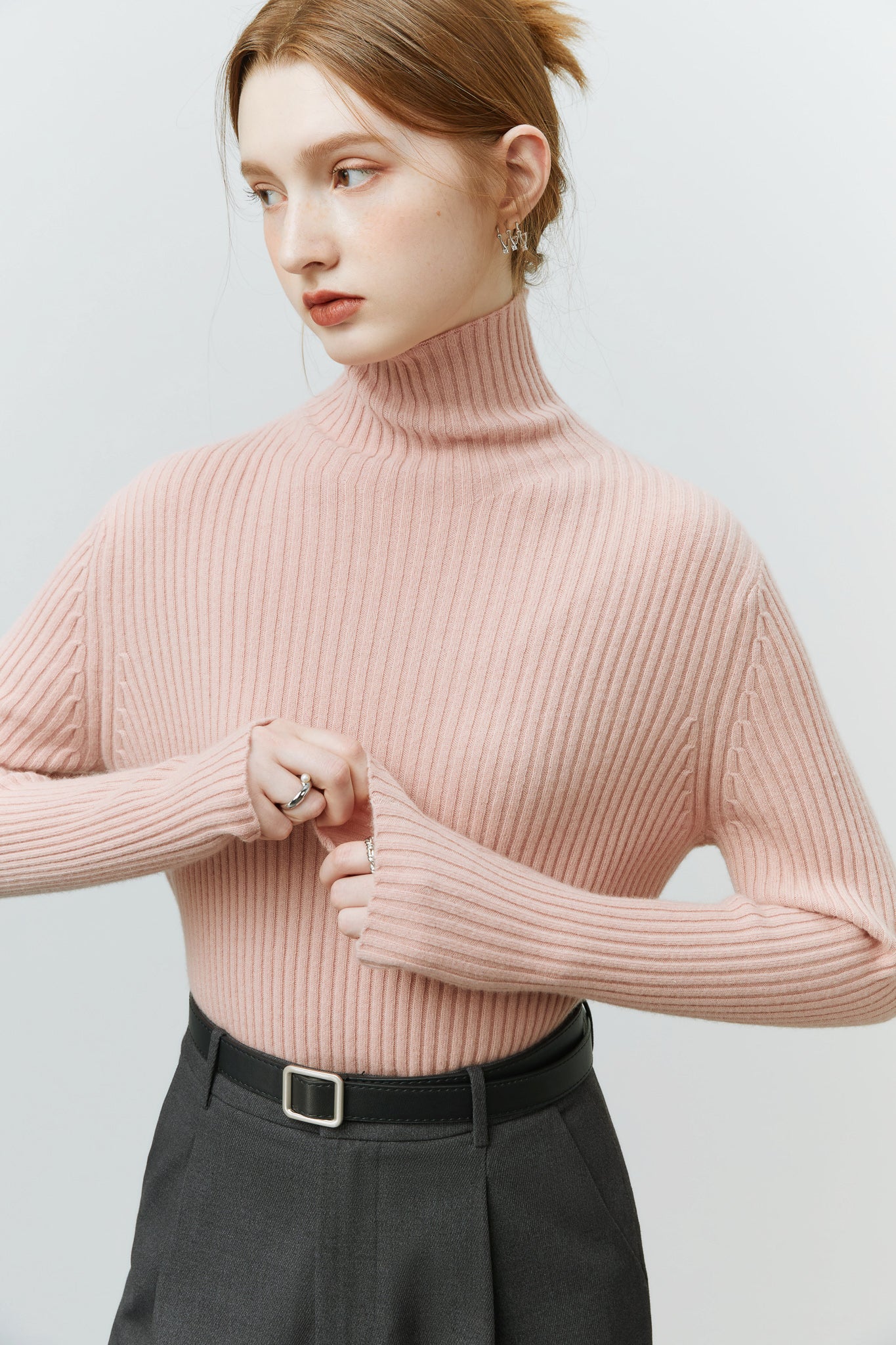Fansilanen | Taiya Peach Turtleneck Wool Sweater