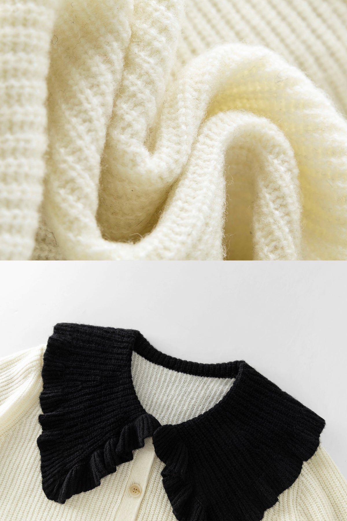 Fansilanen | Silvie Ruffle Lapel Wool Sweater