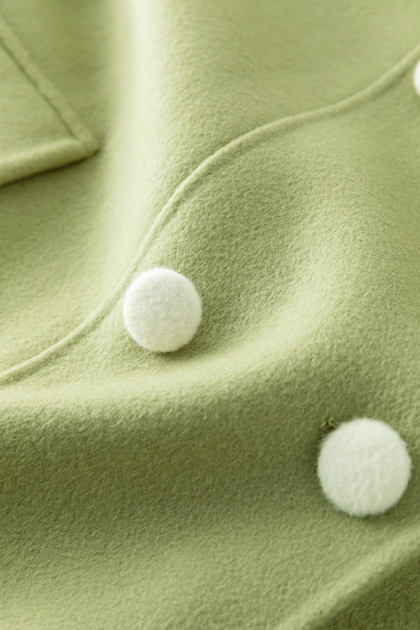 Fansilanen | Carolena Green Button Wool Coat