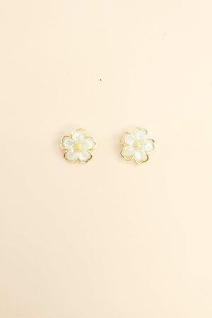 Acrylic Common Daisy Stud Earrings