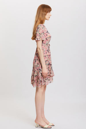 Sylphide | Aimee Pink Asymmetric Dress