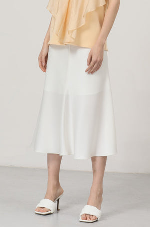 LINDONG | Audette White Fishtail Skirt