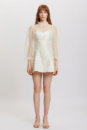 half sheer dress Kenneth Cole Semi Sheer Dress