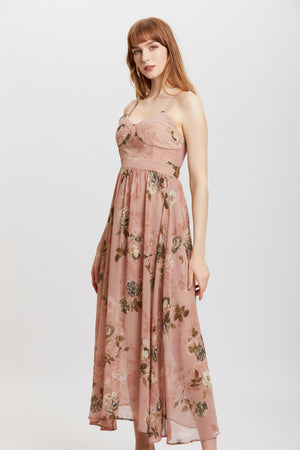 Since Then | Rose Sweetheart Mixi Dress