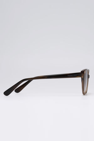 Fangyan | Cat-Eye Clear Brown Sunglasses
