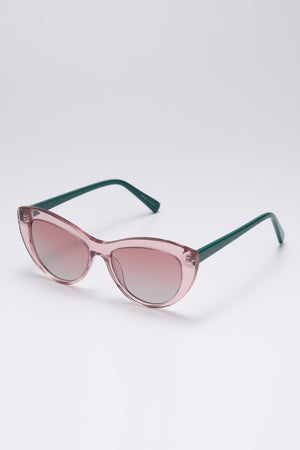 Fangyan | Cat-Eye Clear Pink Sunglasses