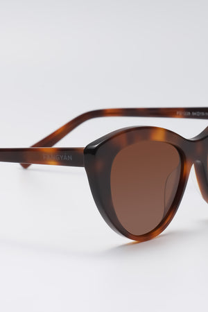 Fangyan | Cat-Eye Tortoiseshell Brown Sunglasses
