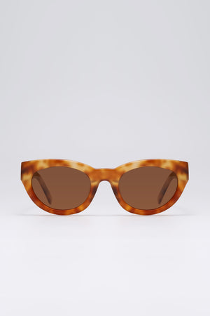Fangyan | Cat-Eye Tortoiseshell Yellow Sunglasses