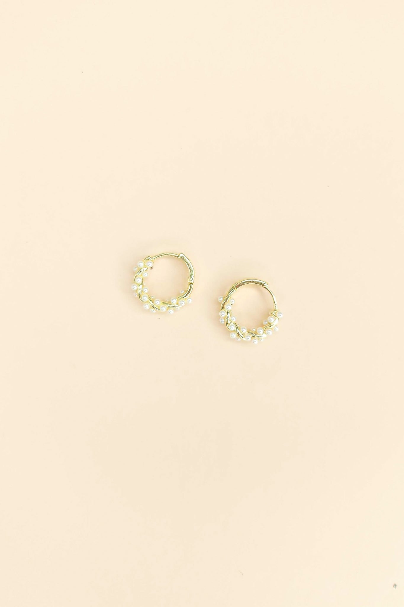 Copper Clip-on Pearl Earrings