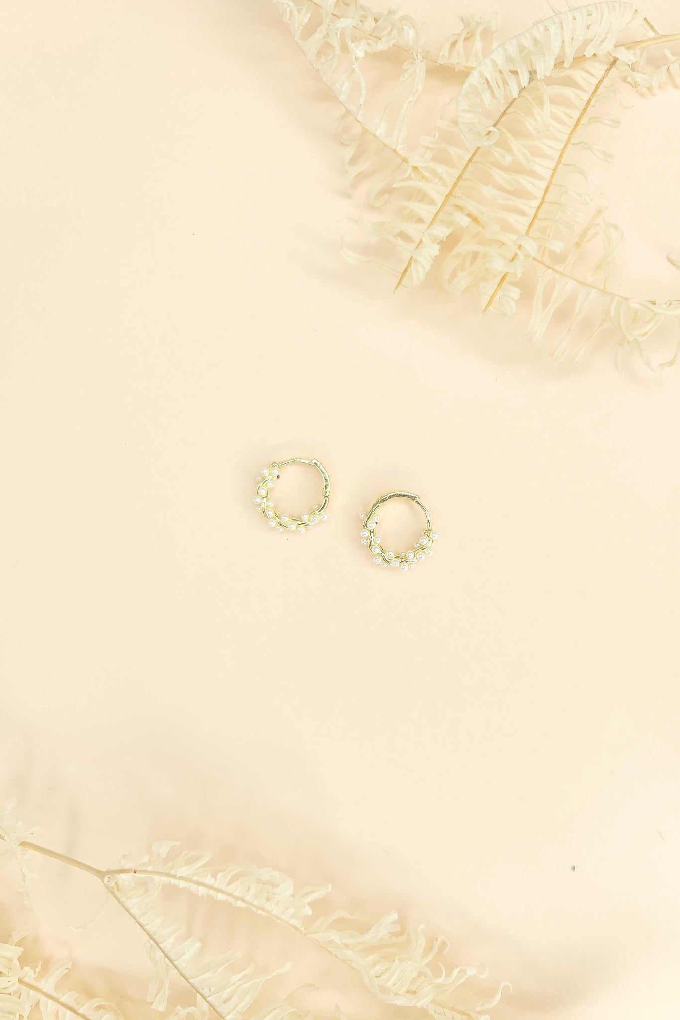Copper Clip-on Pearl Earrings