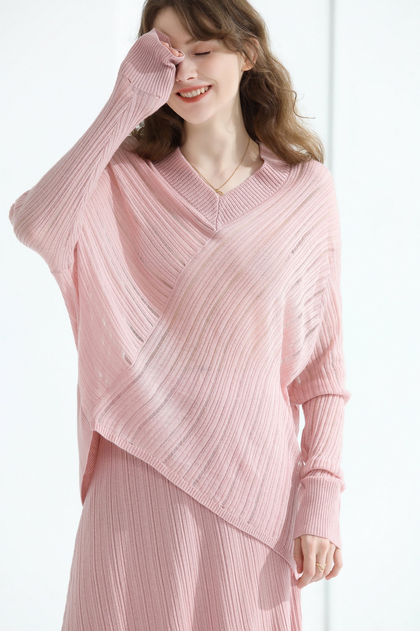 Sylphide | Amour Pink Wool Blend Knit Top
