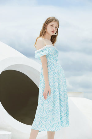 ST | Dahlia Blue Puff Dress