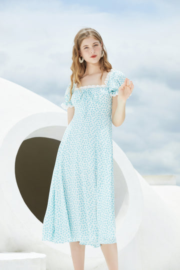 ST | Dahlia Blue Puff Dress Fangyan ST | Dahlia Blue Puff Dress Fangyan