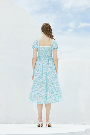 ST | Dahlia Blue Puff Dress