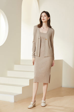Sylphide | Delilah Stretch Wool Dress and Cardigan Set