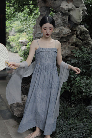 Molifusu | Delphinium Streamer Maxi Dress