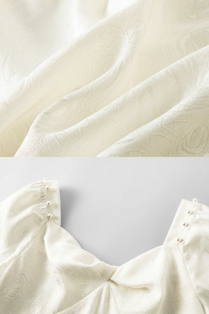 Fansilanen | Brylee White Pearl Midi Dress