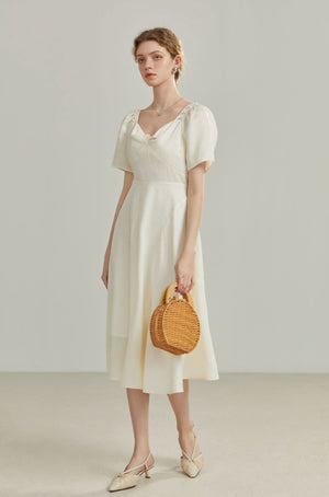 Fansilanen | Brylee White Pearl Midi Dress